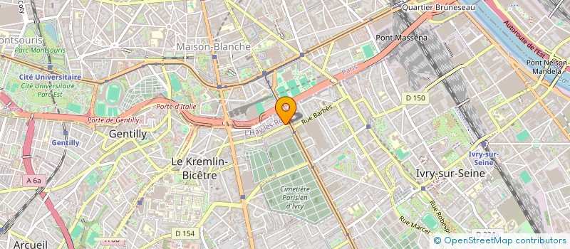 localisation de l'entreprise VIGLIERMO ET FILS à IVRY-SUR-SEINE