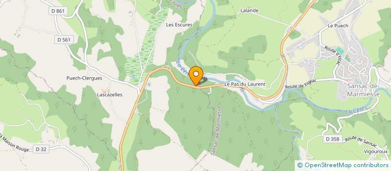 localisation de l'entreprise VIGNAL ENERGIE à SAINT-MAMET-LA-SALVETAT
