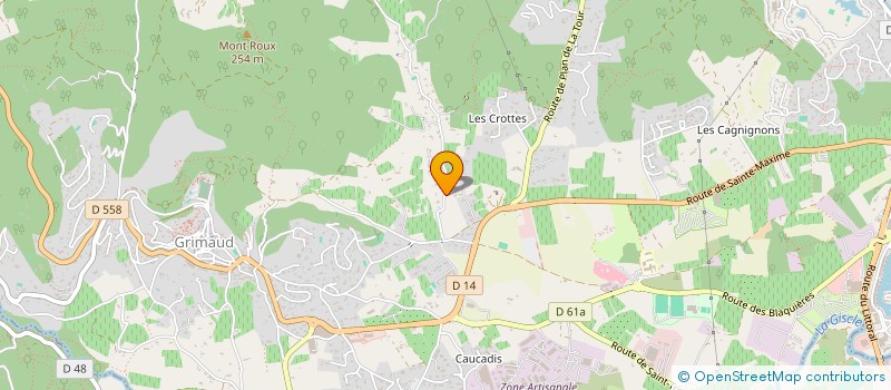 localisation de l'entreprise VIGNAUX à GRIMAUD