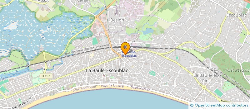 localisation de l'entreprise VIGNE & FOURCHETTE  LA BAULE-ESCOUBLAC