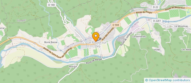localisation de l'entreprise VIGNERONNE MEDITERRANEE  LE POUJOL-SUR-ORB