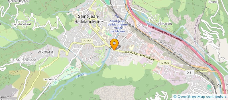 localisation de l'entreprise VIGNERONS DE BACCHUS à SAINT-JEAN-DE-MAURIENNE