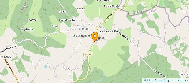 localisation de l'entreprise VIGNERONS DE THEZAC PERRICARD  THEZAC