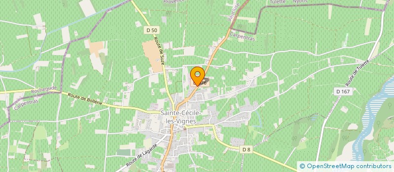 localisation de l'entreprise VIGNERONS REUNIS STE CECILE VIGNES à SAINTE-CECILE-LES-VIGNES