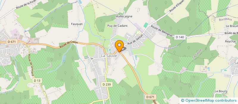 localisation de l'entreprise VIGNES D'ARGENT - PRESTATIONS VITICOLES  LA SAUVE