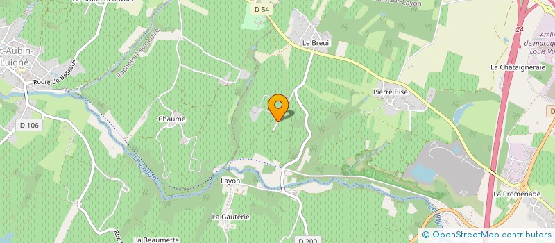 localisation de l'entreprise VIGNES ET TERRES SOUCHERIE  BEAULIEU-SUR-LAYON