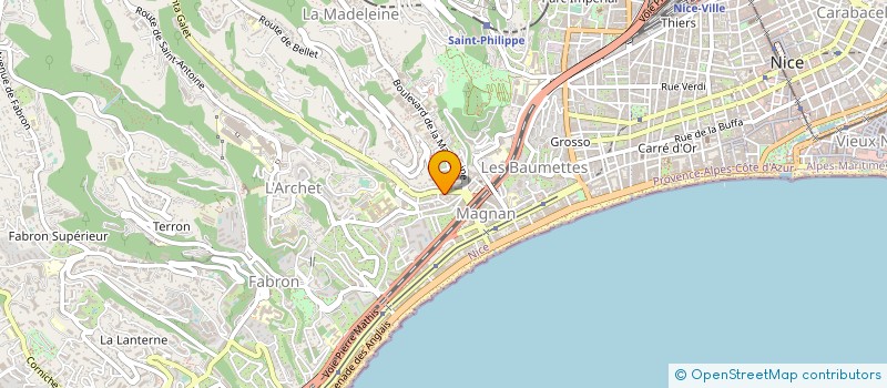 localisation de l'entreprise VIGNES ET VERGERS à NICE