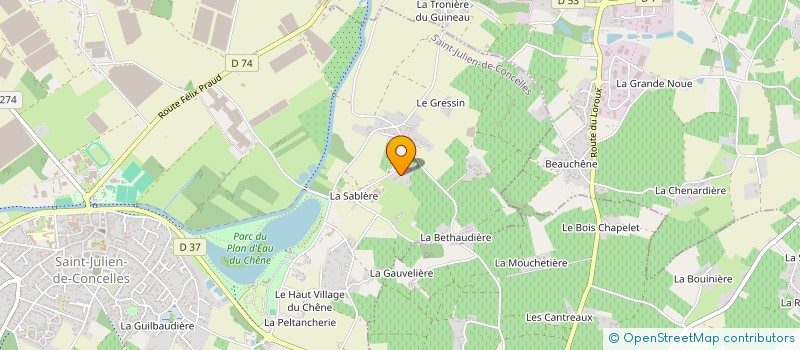 localisation de l'entreprise VIGNOBLE MORINIERE à SAINT-JULIEN-DE-CONCELLES