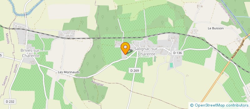 localisation de l'entreprise VIGNOBLE ROBIN  SALIGNAC-SUR-CHARENTE