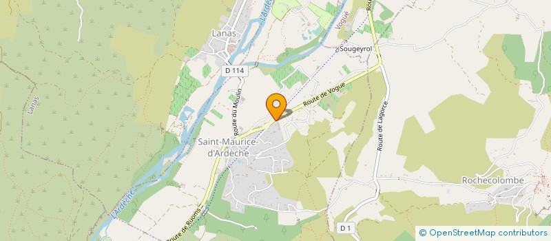 localisation de l'entreprise VIGNOBLE THIBON  SAINT-MAURICE-D'ARDECHE