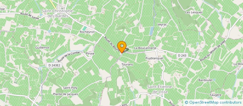 localisation de l'entreprise VIGNOBLES CARLES  SAINT-CHRISTOPHE-DES-BARDES