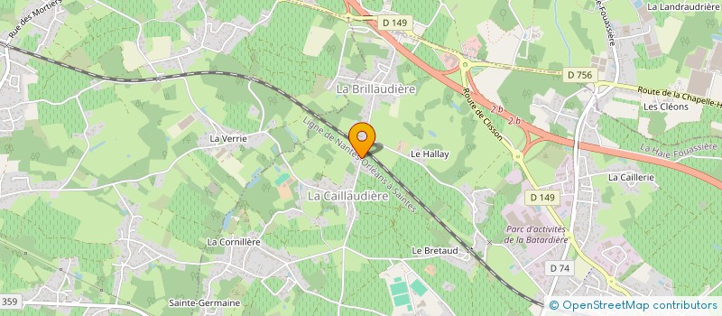 localisation de l'entreprise VIGNOBLES DE LA FOLIETTE  LA HAIE-FOUASSIERE