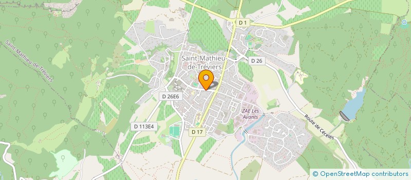 localisation de l'entreprise VIGNOBLES DES 3 CHATEAUX  SAINT-MATHIEU-DE-TREVIERS