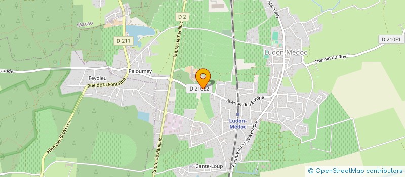 localisation de l'entreprise VIGNOBLES & DOMAINES EXPERIENCES  LUDON-MEDOC