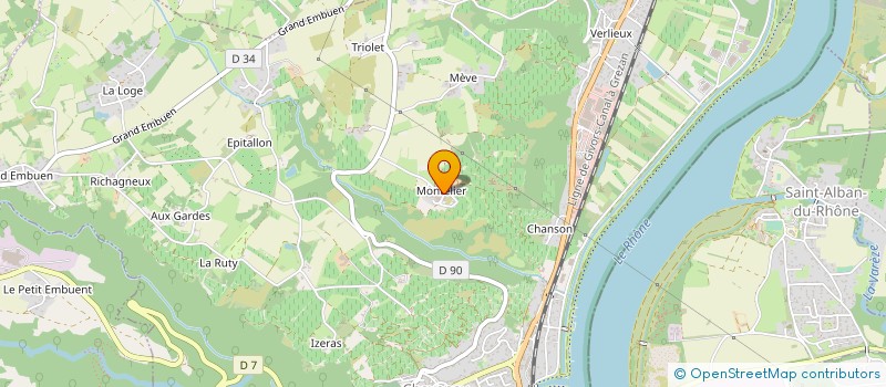 localisation de l'entreprise VIGNOBLES DU MONTEILLET à CHAVANAY