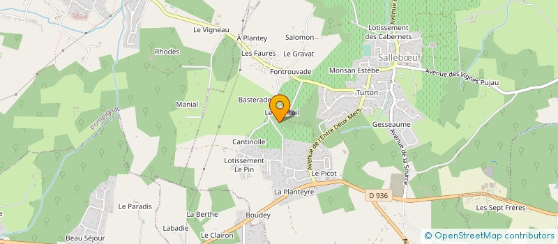 localisation de l'entreprise VIGNOBLES ET SELECTIONS SARL à SALLEBOEUF