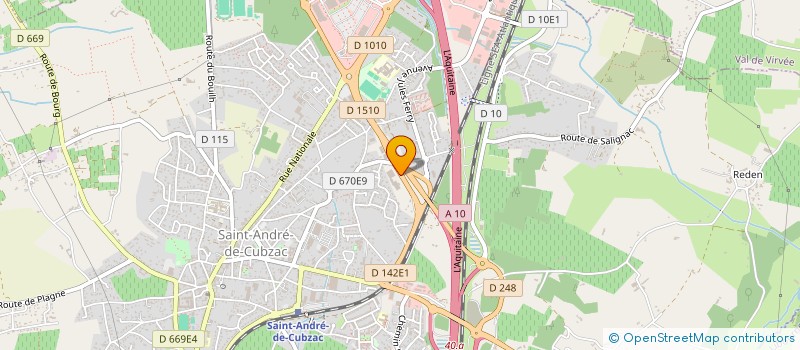 localisation de l'entreprise VIGNOBLES ET TERROIRS DU SUD OUEST  SAINT-ANDRE-DE-CUBZAC