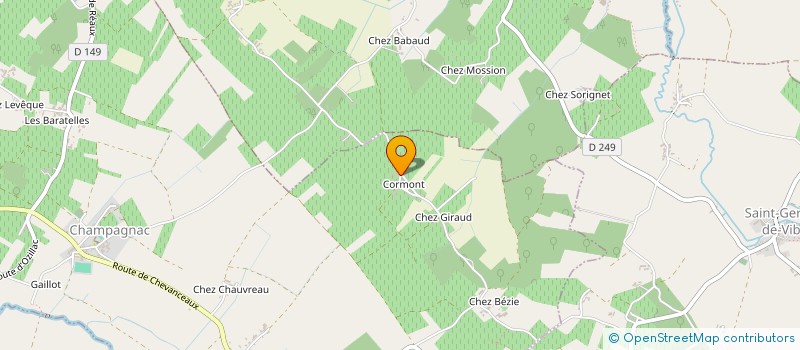 localisation de l'entreprise VIGNOBLES EVEILLE-ARPIN à CHAMPAGNAC