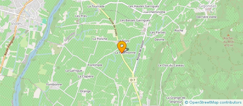 localisation de l'entreprise VIGNOBLES FAMILLE COMBE  VACQUEYRAS