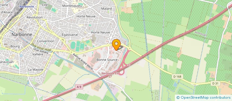 localisation de l'entreprise VIGNOBLES GILLES LOUVET  NARBONNE