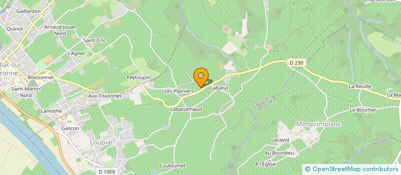 localisation de l'entreprise VIGNOBLES GILLET-QUEYRENS  LOUPIAC