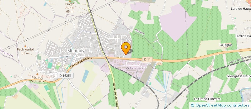 localisation de l'entreprise VIGNOBLES MAS DES PUECH  MONTADY