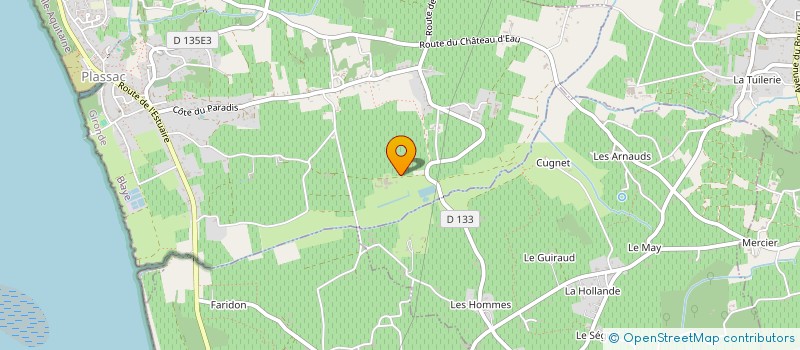localisation de l'entreprise VIGNOBLES MICHEL BAUDET à PLASSAC