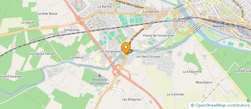 localisation de l'entreprise VIGOUROUX TRANSPORTS SAS à BEZIERS