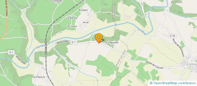 localisation de l'entreprise VIGROUX.TP  CAHUZAC-SUR-VERE