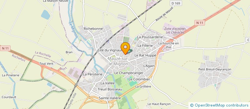 localisation de l'entreprise VILADIS à MAUZE-SUR-LE-MIGNON