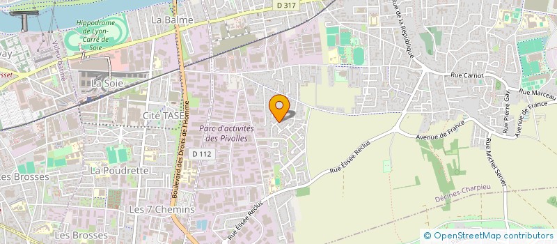 localisation de l'entreprise VILAREF  DECINES-CHARPIEU