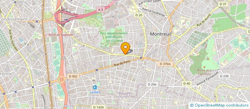 localisation de l'entreprise VILAUNAC  MONTREUIL