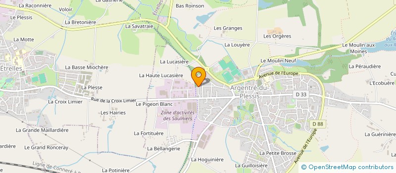 localisation de l'entreprise VILAVI  ARGENTRE-DU-PLESSIS