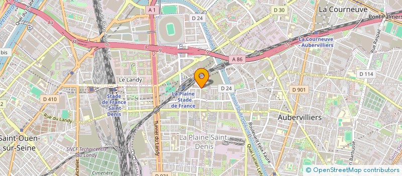 localisation de l'entreprise VILCOM  AUBERVILLIERS