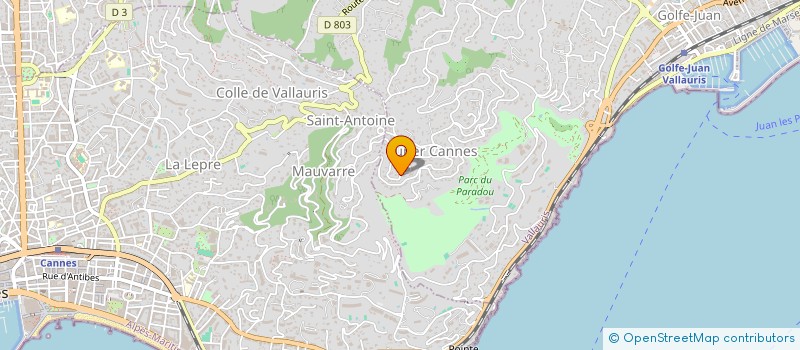 localisation de l'entreprise VILLA AQUILLON à VALLAURIS