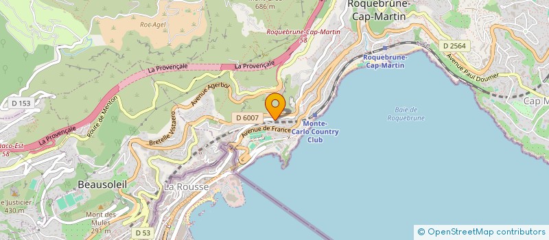 localisation de l'entreprise VILLA ATHENA à ROQUEBRUNE-CAP-MARTIN