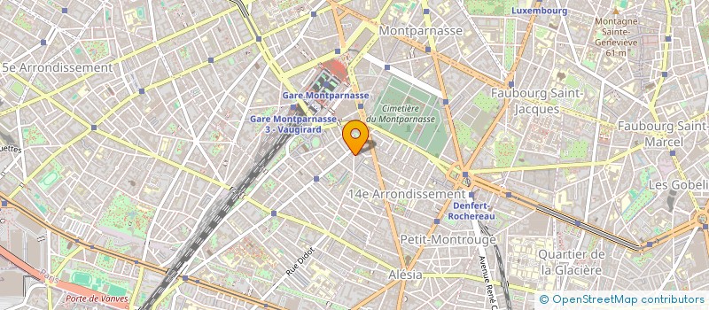 localisation de l'entreprise VILLA BELLEVUE à PARIS