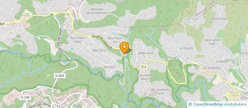 localisation de l'entreprise VILLA CALADE  BIOT