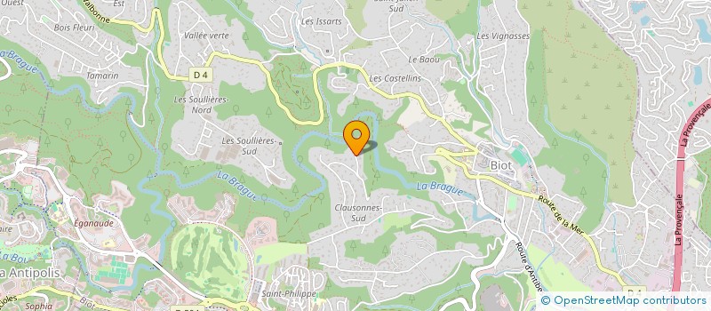 localisation de l'entreprise VILLA CENTIFOLIA  BIOT