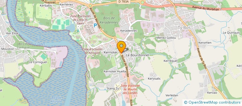 localisation de l'entreprise VILLA CORNOUAILLE à QUIMPER