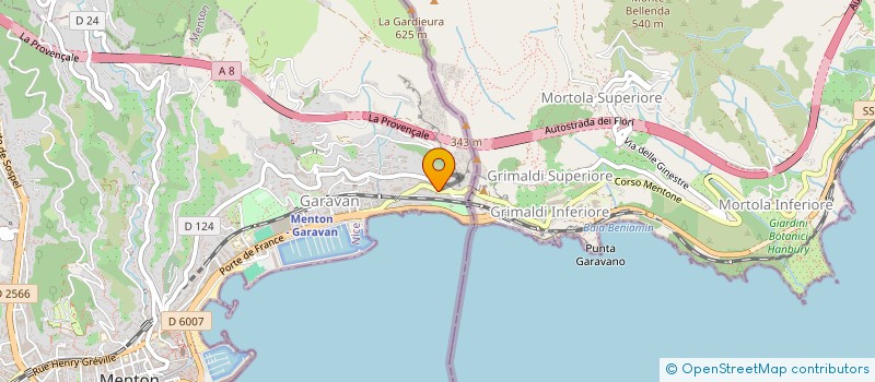 localisation de l'entreprise VILLA DEL SOLE à MENTON