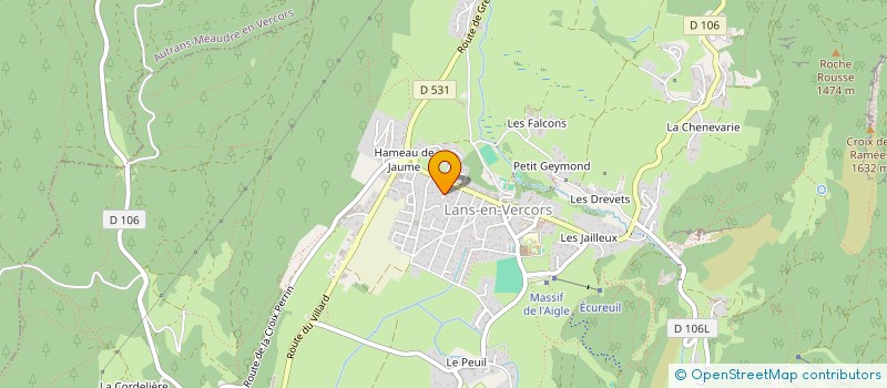 localisation de l'entreprise VILLA DES CADETS  LANS-EN-VERCORS