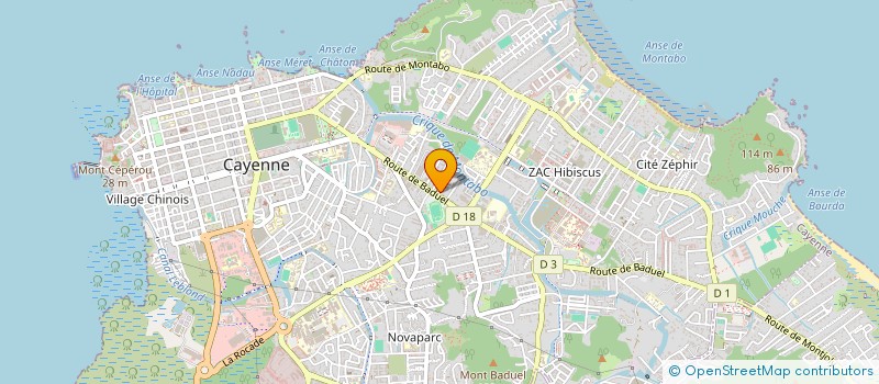 localisation de l'entreprise VILLA DES PLAGES  CAYENNE