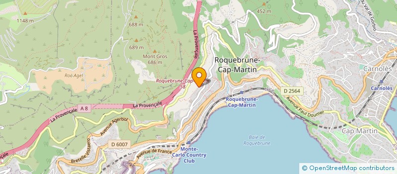 localisation de l'entreprise VILLA E à ROQUEBRUNE CAP MARTIN