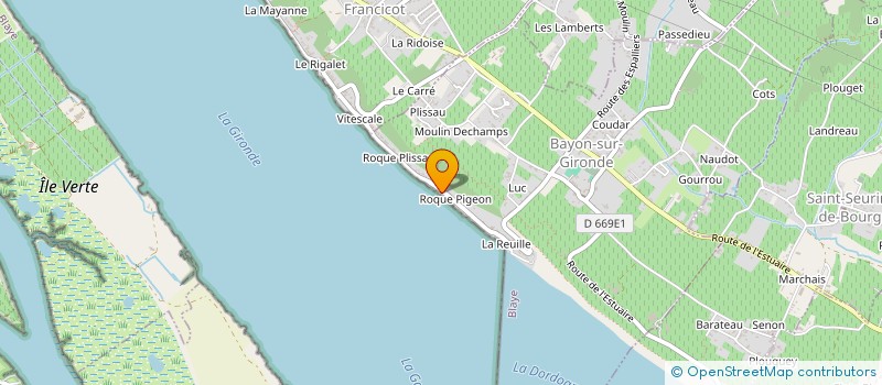 localisation de l'entreprise VILLA EGLANTINE  BAYON-SUR-GIRONDE