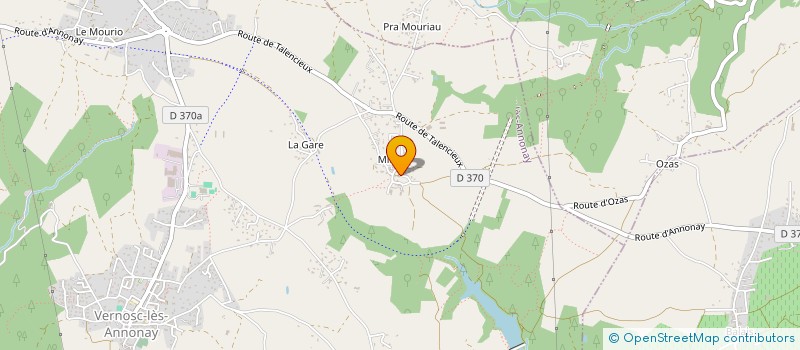 localisation de l'entreprise VILLA HELLEN  VERNOSC-LES-ANNONAY