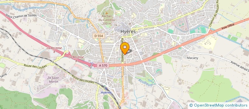 localisation de l'entreprise VILLA JULIETTE à HYERES