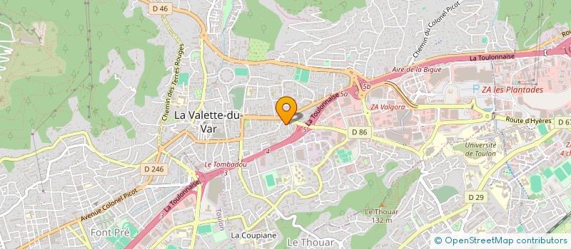 localisation de l'entreprise VILLA LA TRAMONTANE  LA VALETTE DU VAR