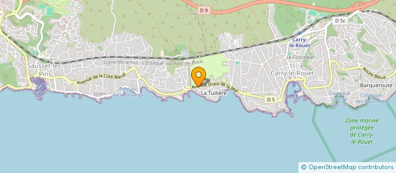 localisation de l'entreprise VILLA MARIE-LOUISE  CARRY-LE-ROUET