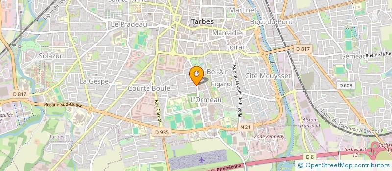 localisation de l'entreprise VILLA ORMEAU  TARBES